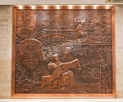 文化藝術(shù)中心壁畫(huà)戲子鍛銅浮雕定制