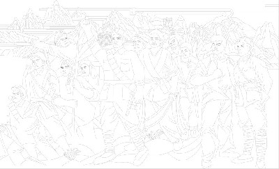 紅色黨建浮雕雕塑原創(chuàng)手繪設計稿