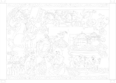 民族團結浮雕雕塑原創(chuàng)手繪設計稿