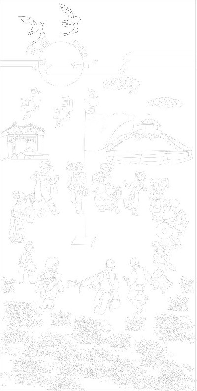 民族團結浮雕雕塑原創(chuàng)手繪設計稿