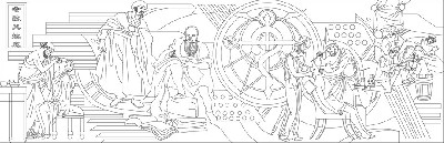 中醫(yī)文化浮雕雕塑原創(chuàng)手繪設計稿