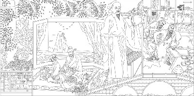 中醫(yī)文化浮雕雕塑原創(chuàng)手繪設計稿