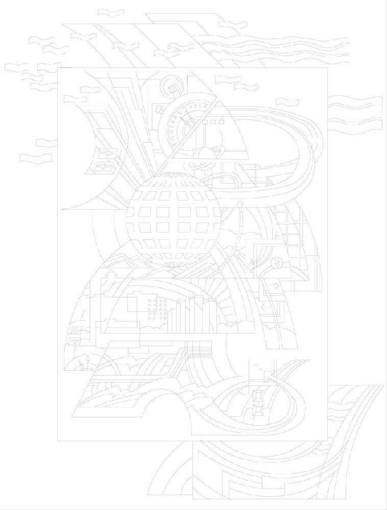 科技創(chuàng)新浮雕雕塑原創(chuàng)手繪設計稿