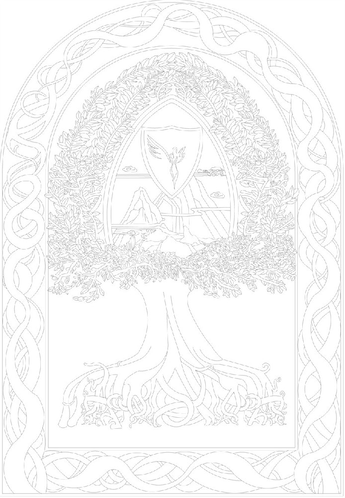 山水風(fēng)景浮雕雕塑原創(chuàng)手繪設(shè)計(jì)稿