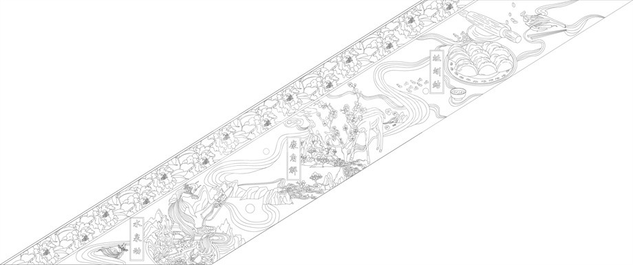 鄉(xiāng)村振興浮雕雕塑原創(chuàng)手繪設計稿