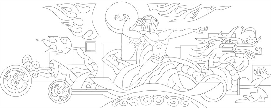 人文歷史浮雕雕塑原創(chuàng)手繪設(shè)計稿