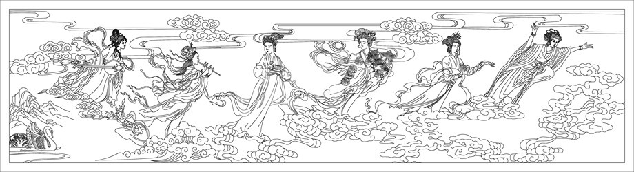 人文歷史浮雕雕塑原創(chuàng)手繪設計稿