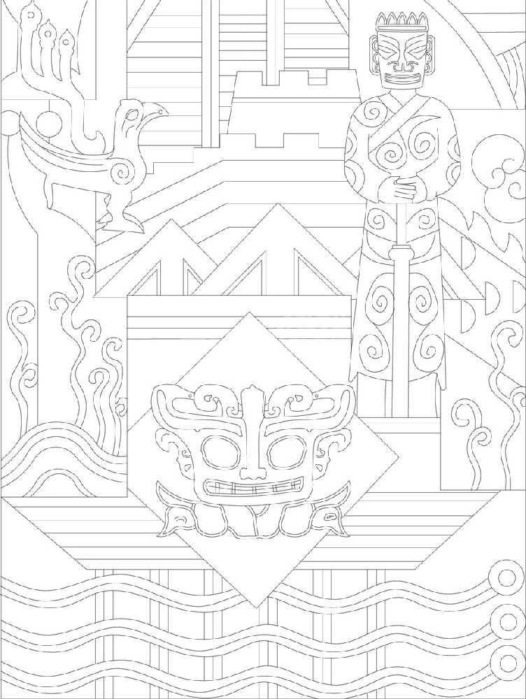 人文歷史浮雕雕塑原創(chuàng)手繪設計稿